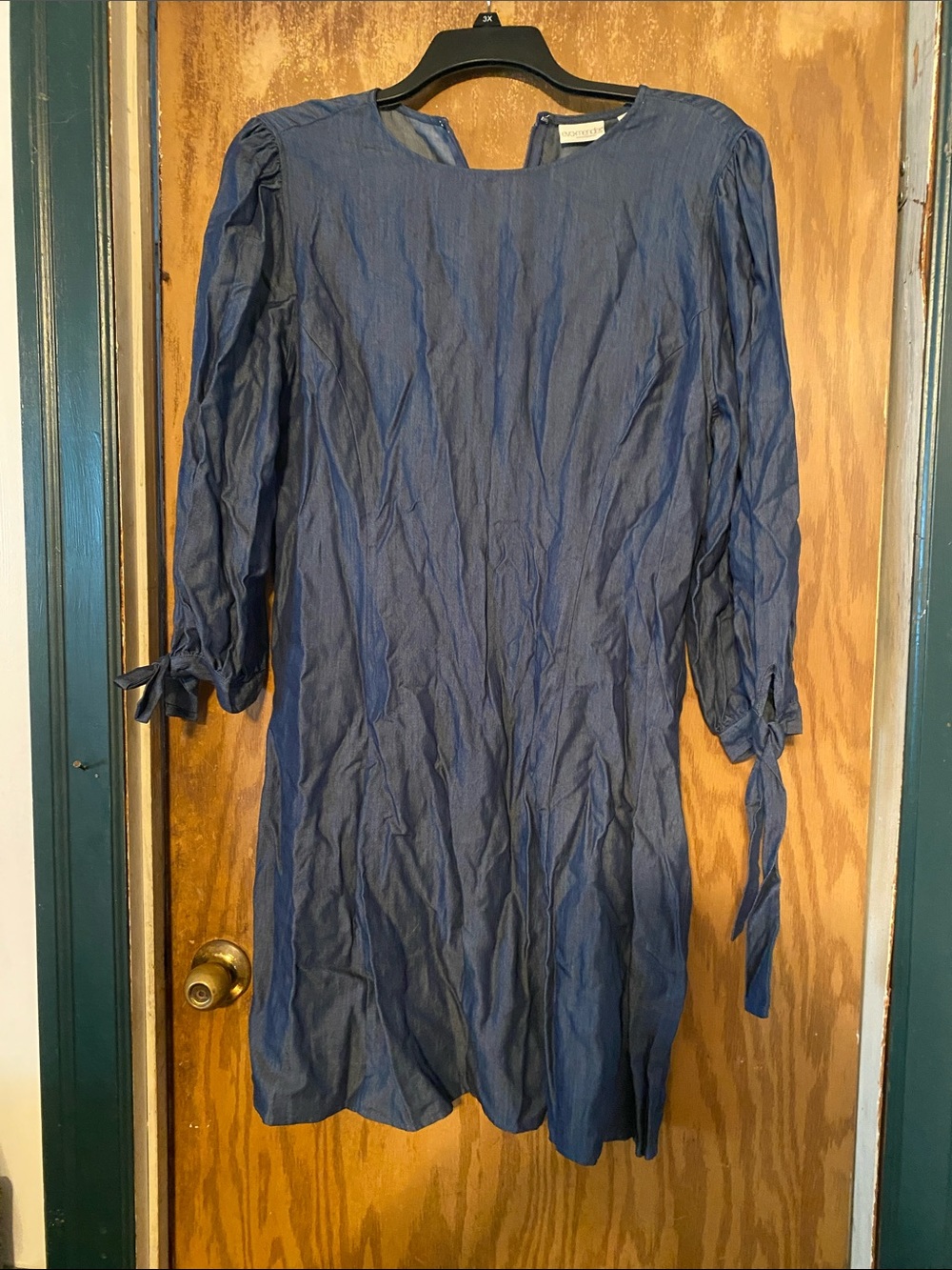 eva mendes for New York & Company Navy Blue Asymmetrical Dress